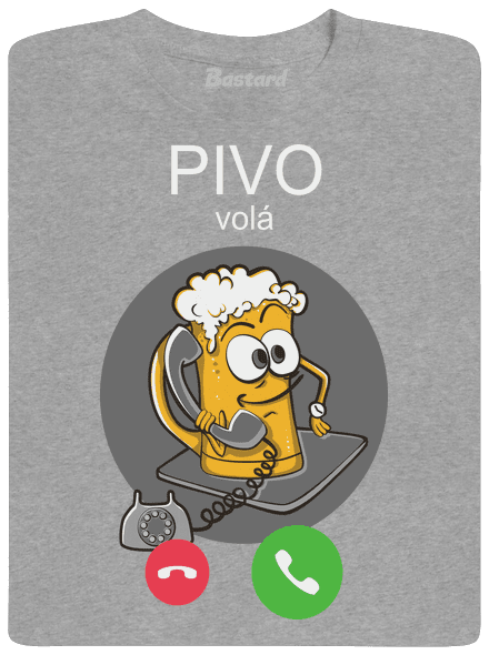 Pívo volá pánske tričko Sport Grey