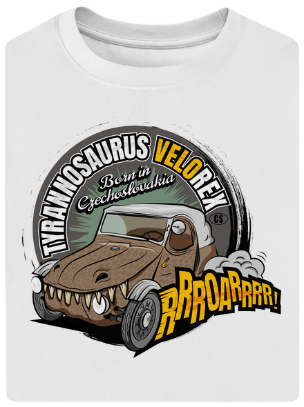 Tyrannosaurus Velorex unisex tričko oversized White