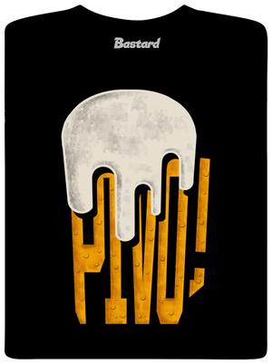 Nápis Pivo pánske tričko Black