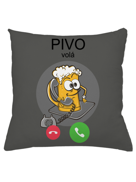 Pívo volá vankúš Gray Pol
