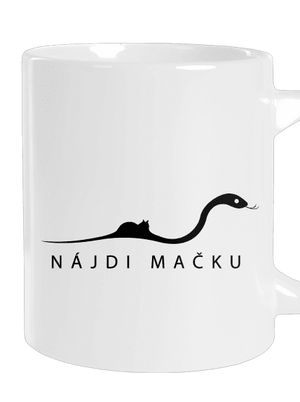 Nájdi mačku veľký hrnček White