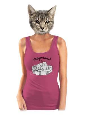 Milujem túlenie dámske tielko klasické Magenta