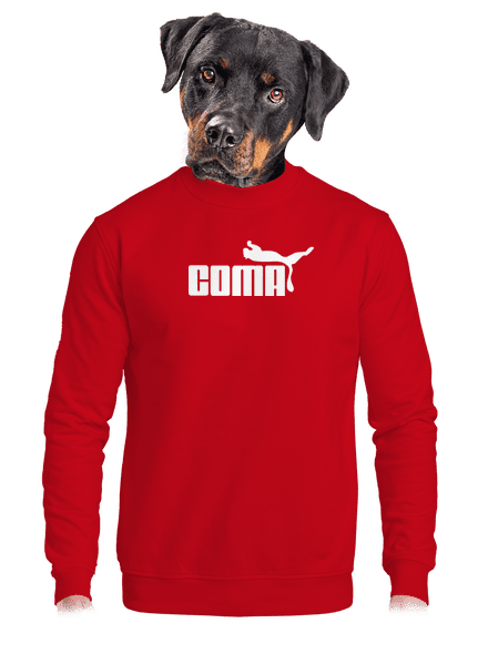 Coma unisex mikina bez kapucne Red