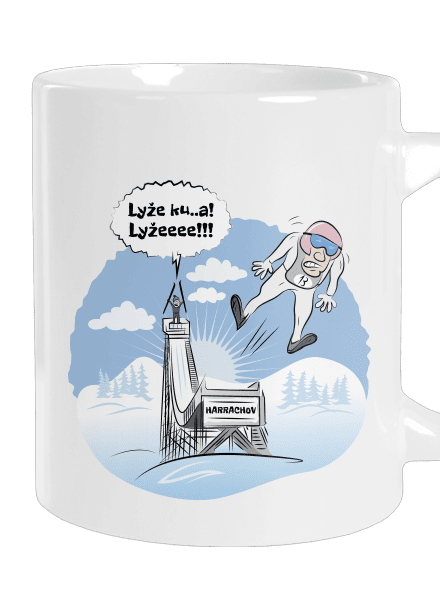 Lyže veľký hrnček White