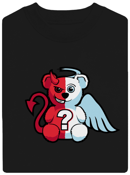 Anjel vs. diabol unisex mikina bez kapucne Black