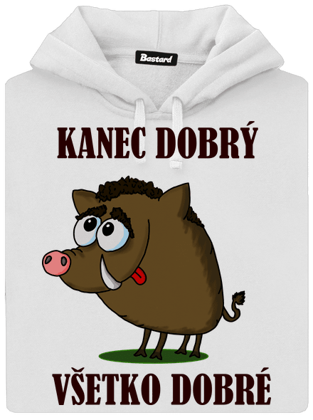 Kanec dobrý dámska mikina klokanka White