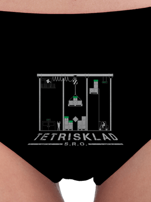 Tetrisklad dámske nohavičky Black