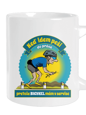 Závislosť na bicykli veľký hrnček White