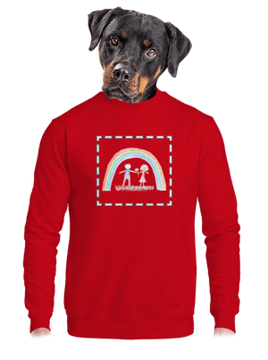 Detské kresby - Nahraj vlastnú unisex mikina bez kapucne Red