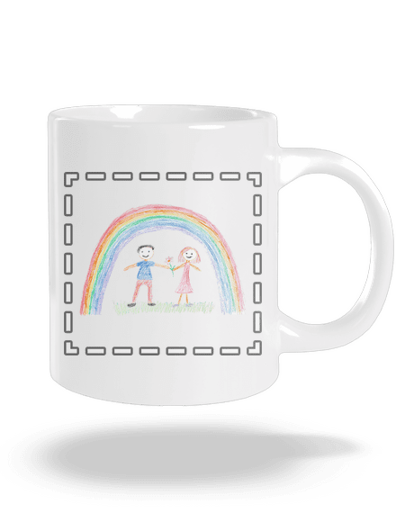 Detské kresby - Nahraj vlastnú veľký hrnček White