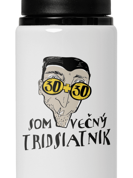 Večný tridsiatnik flaša na vodu White