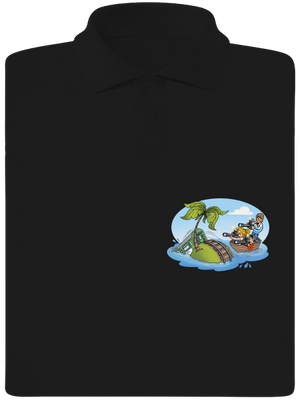 Ostrov železnice pánska polokošeľa Black