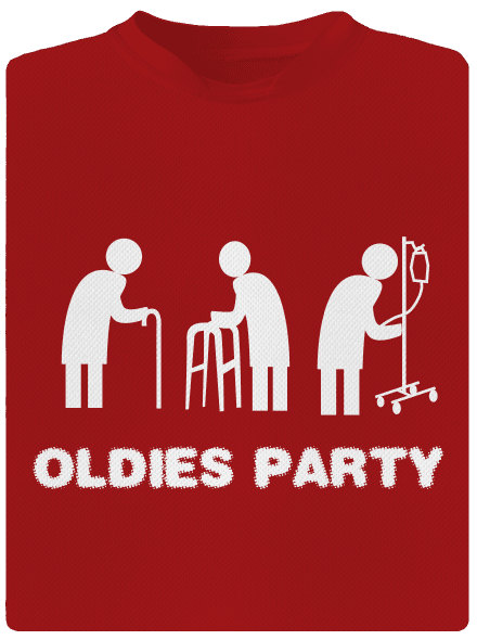 Oldies party pánske športové tričko Red Mal
