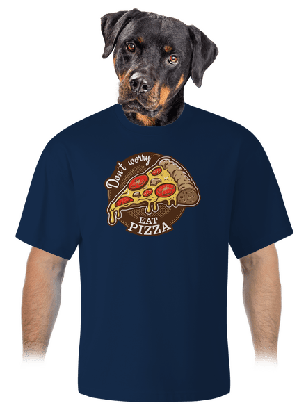Pizza unisex tričko oversized Midnight Blue