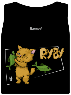 Mačací horoskop: Ryby dámske tielko klasické Black