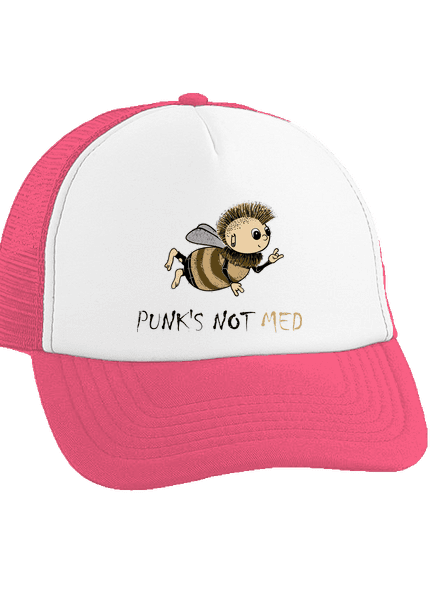 Punks Not Med šiltovka truckerka Fluorescent Pink cap