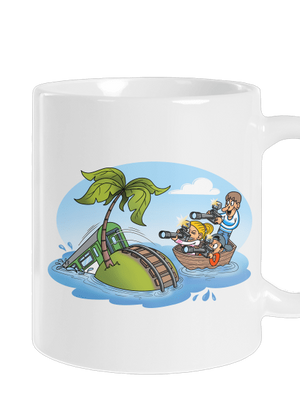 Ostrov železnice klasický hrnček White