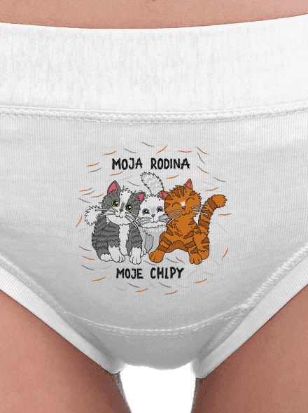 Moja rodina dámske nohavičky White