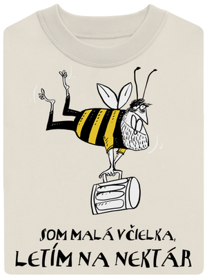 Malá včielka unisex mikina bez kapucne Off White