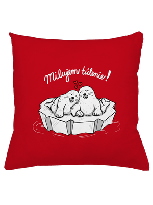 Milujem túlenie vankúš Red