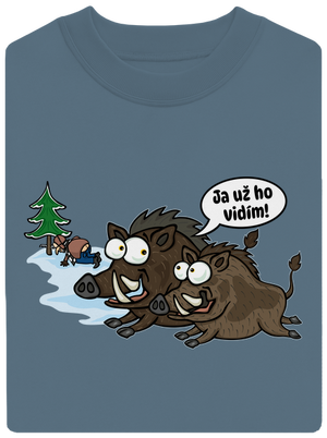 Ja už ho vidím unisex mikina bez kapucne Nordic Blue