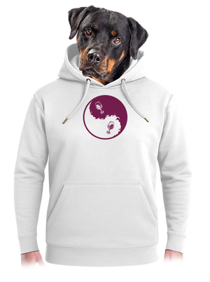 Jin Jang víno unisex mikina premium Snowwhite