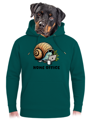 Slimákov home office unisex mikina premium Emerald Green