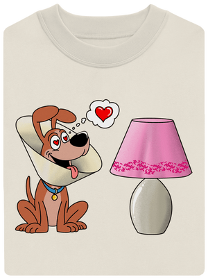 Zamilovaný pes unisex mikina bez kapucne Off White