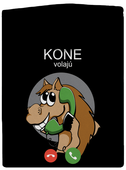 Kone volajú pánska mikina na zips Black