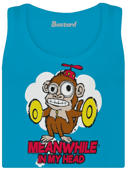 Monkey in my head dámske tielko klasické Blue Atol