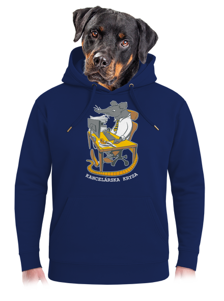 Kancelárska krysa unisex mikina premium Navy