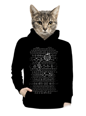 Matematik dámska mikina klokanka Black