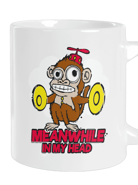 Monkey in my head veľký hrnček White