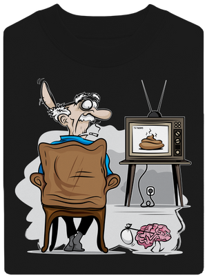 TV News unisex mikina bez kapucne Black