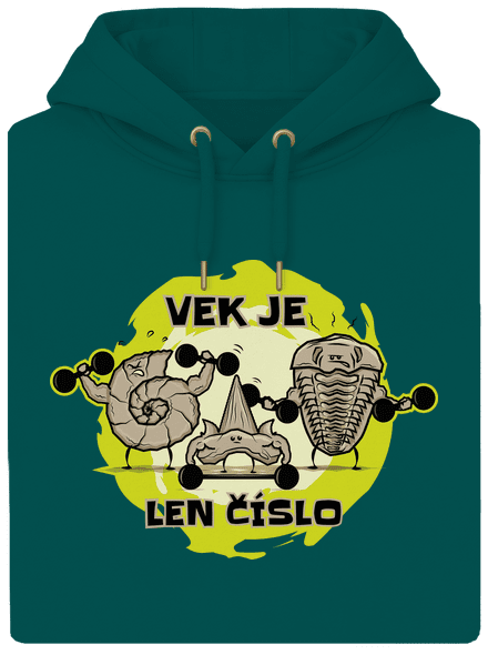 Vek je len číslo unisex mikina premium Emerald Green
