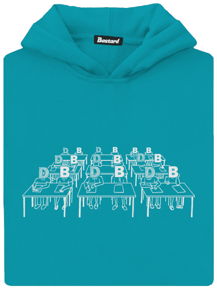 Cimrman: Debil, blbeček detská mikina klokanka Hawaiian Blue