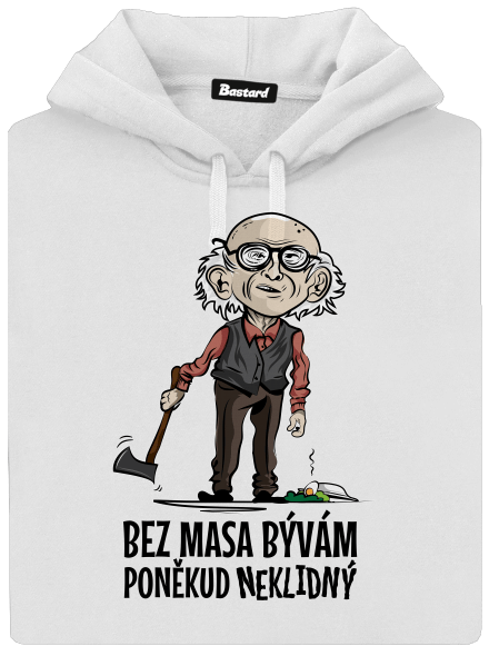 Neklidný bez masa dámska mikina klokanka White
