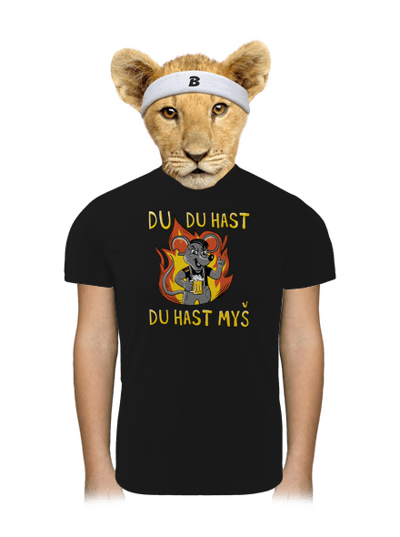 Du hast myš detské športové tričko Black