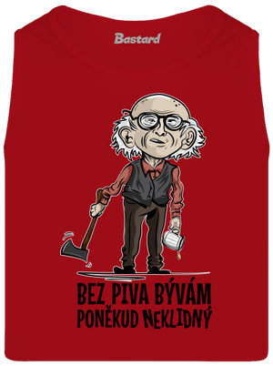 Neklidný bez piva pánske tielko Red