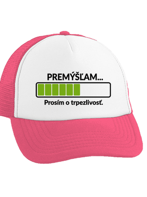 Premýšľam šiltovka truckerka Fluorescent Pink cap