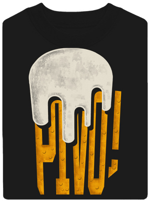 Nápis Pivo unisex mikina bez kapucne Black