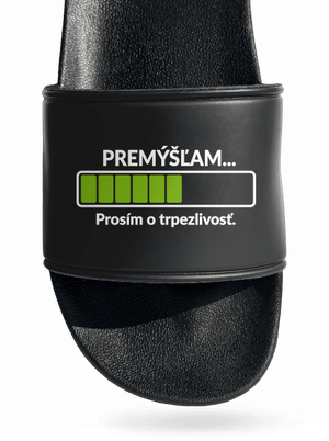 Premýšľam šľapky Black