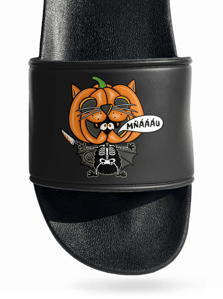 Halloweenská kočička šľapky Black