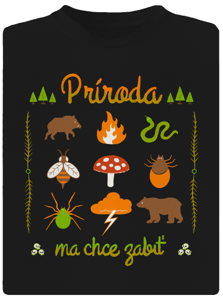 Príroda ma chce zabiť detské športové tričko Black