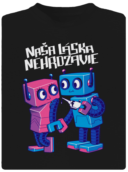 Roboti detské športové tričko Black