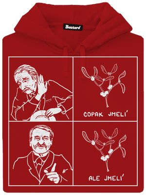 Cimrman: Copak jmelí dámska mikina klokanka Red Mal