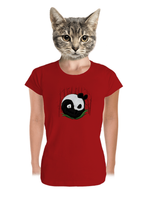 Dve spiace pandy dámske tričko prémium Red Mal