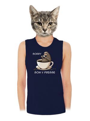 V presse dámske tielko voľné Navy