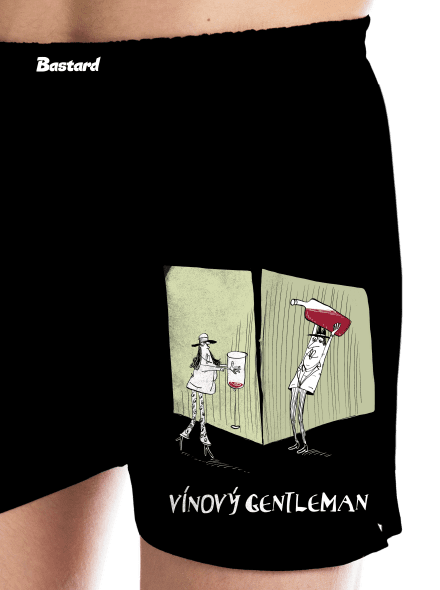 Vínový gentleman  pánske trenky Black