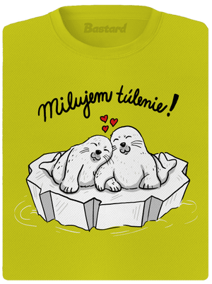 Milujem túlenie dámske športové tričko Neon Yellow